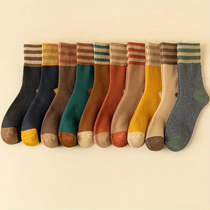 10 Pairs of Socks - Retro Fall Colors